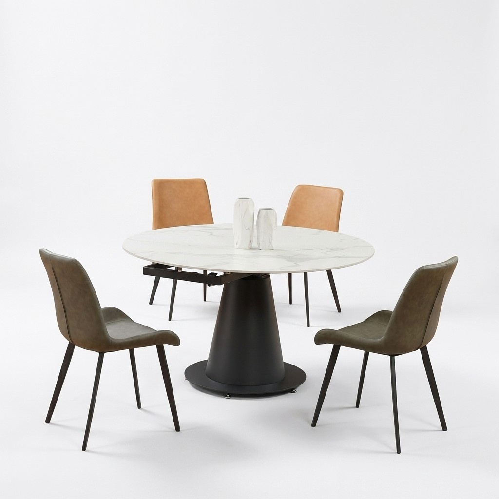 Esszimmer Design Möbel Stuhlgruppe Tisch 4 Lehn Stühle Set Garnitur Neu