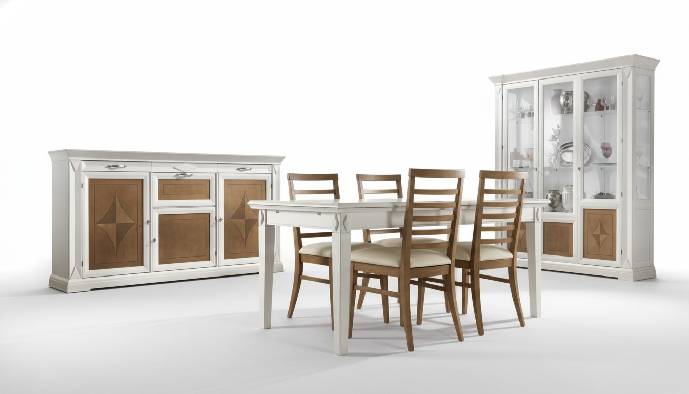 Esszimmer Esstisch 4x Stühle Garnitur Tisch Gruppe 7tlg. Set Klassische