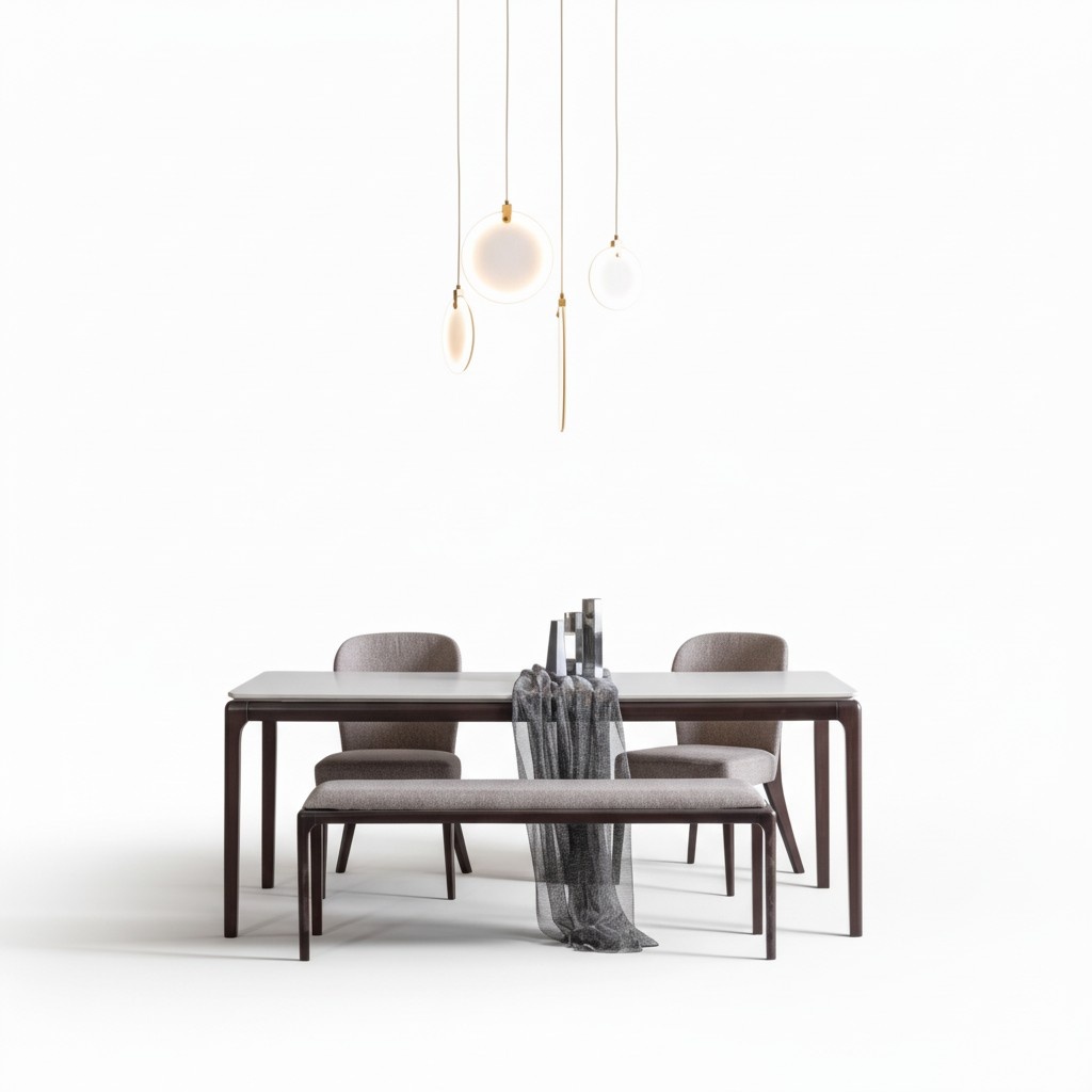 Esszimmer Esstisch Luxus Möbel Design Material Holz Moderner grau
