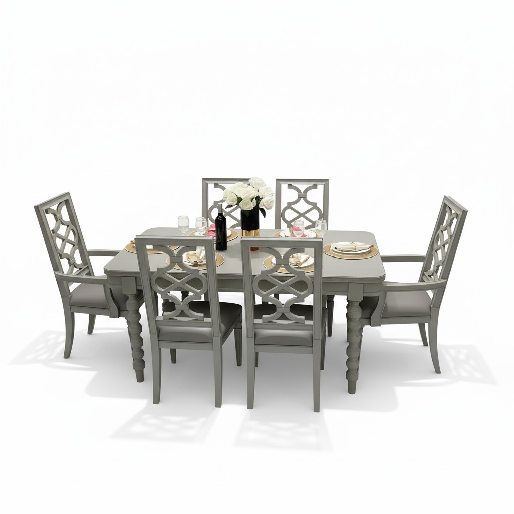 Esszimmer Garnitur Tisch Stuhl Hocker Essgarnitur Stühle Set 6tlg Antik Stil Neu