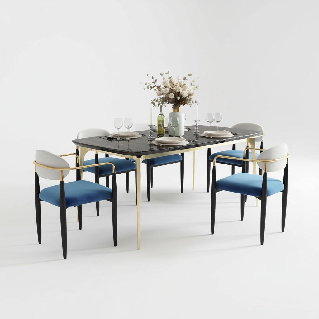 Esszimmer Gruppe Komplett Set Garnitur 7tlg Tisch Tische Luxus Holz
