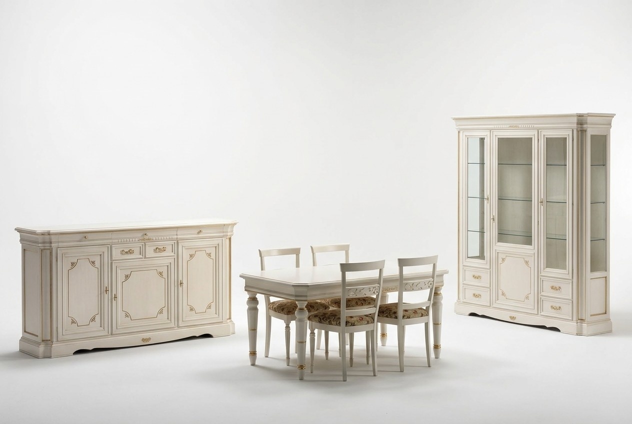 Esszimmer Gruppe Komplett Set Garnitur 7tlg Tisch Tische Luxus Holz Möbel Neu