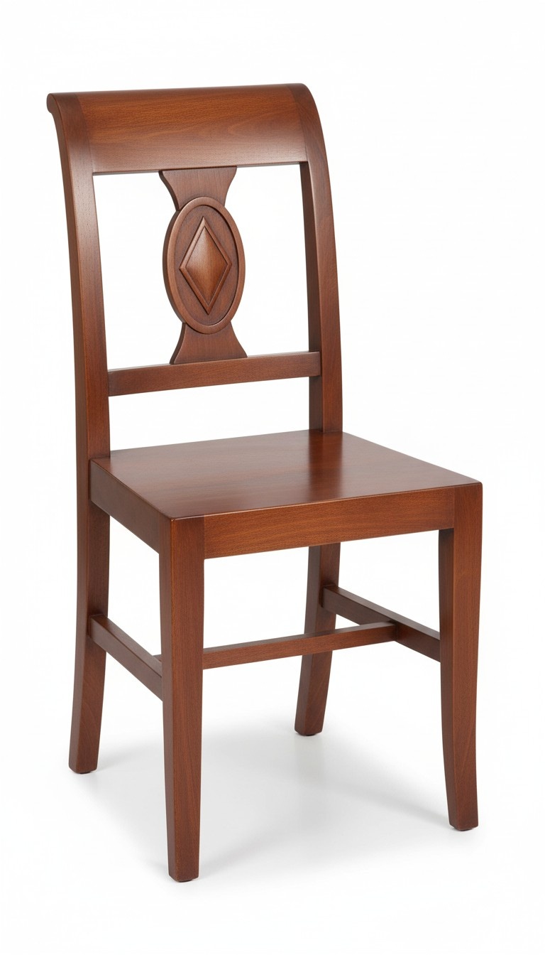 Esszimmer Holz Design Stuhl Luxus Lehnstuhl Braun Stühl 1x Sessel Möbel Neu