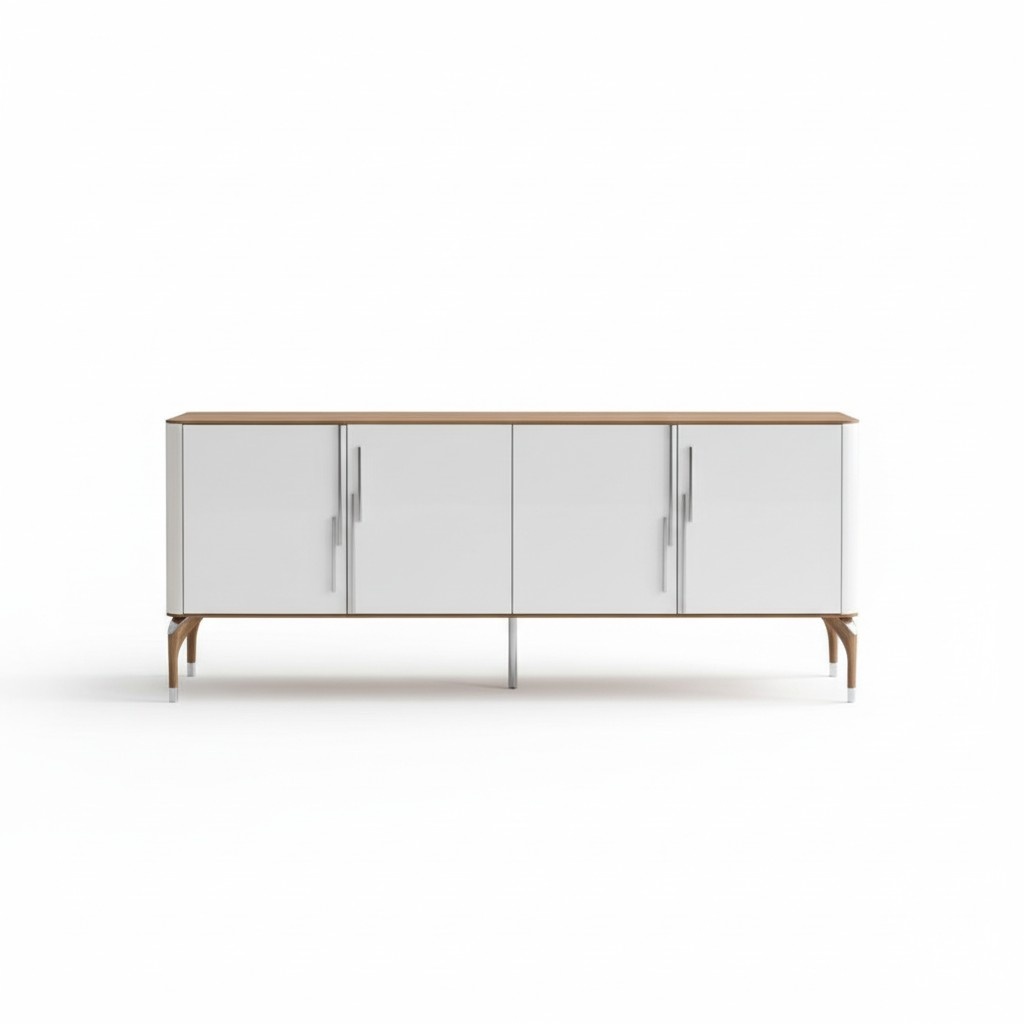 Esszimmer Kommode Sideboard mit Spiegel Modern Luxus Holz Design