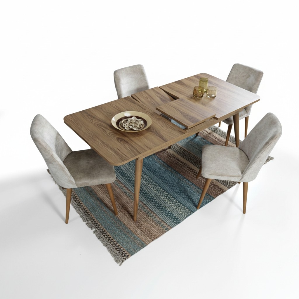 Esszimmer Set Essgruppe Tisch Esstisch Set 4x Stühle Komplett 5tlg.