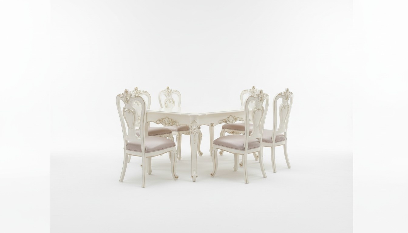 Esszimmer Set luxuriös Esstisch 6х Stühle klassische Möbel 7tlg neu