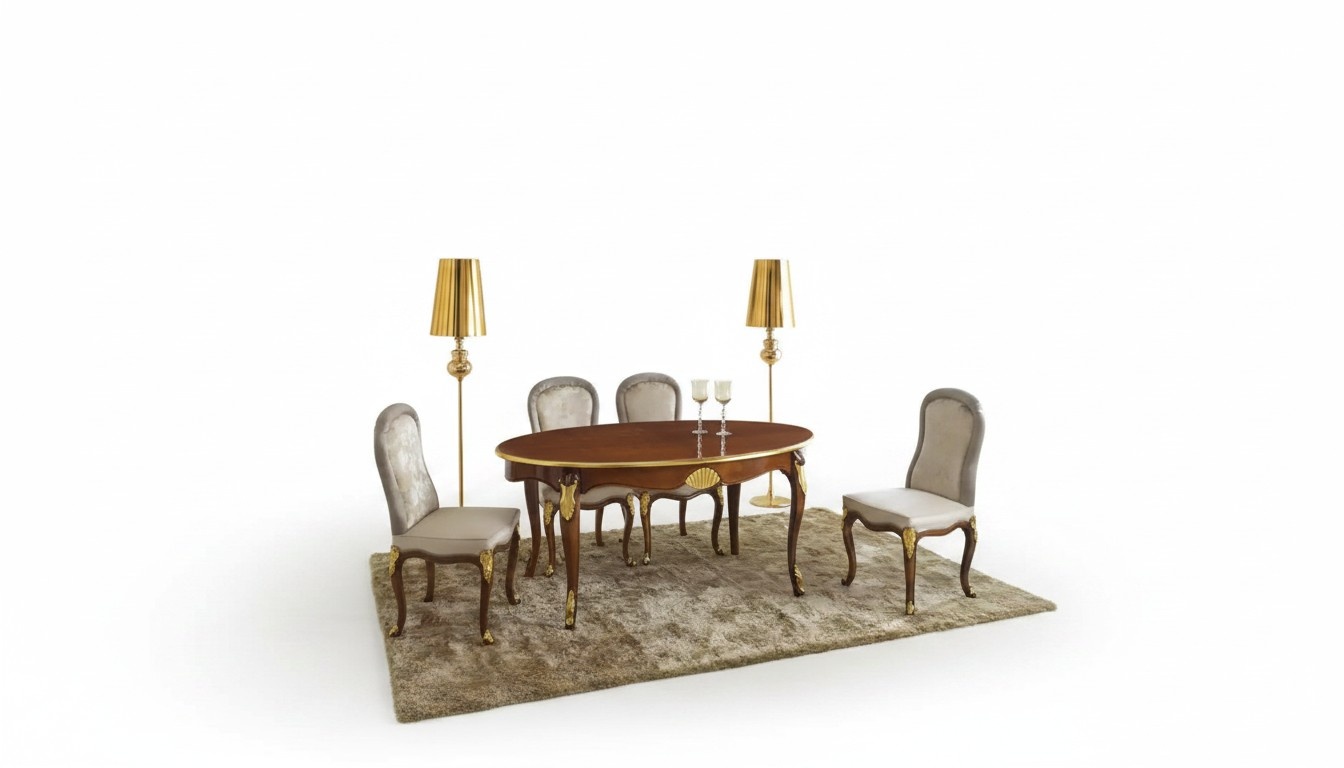 Esszimmer Set Luxus 4x Stühle Essgruppe Garnitur Klassischer Möbel