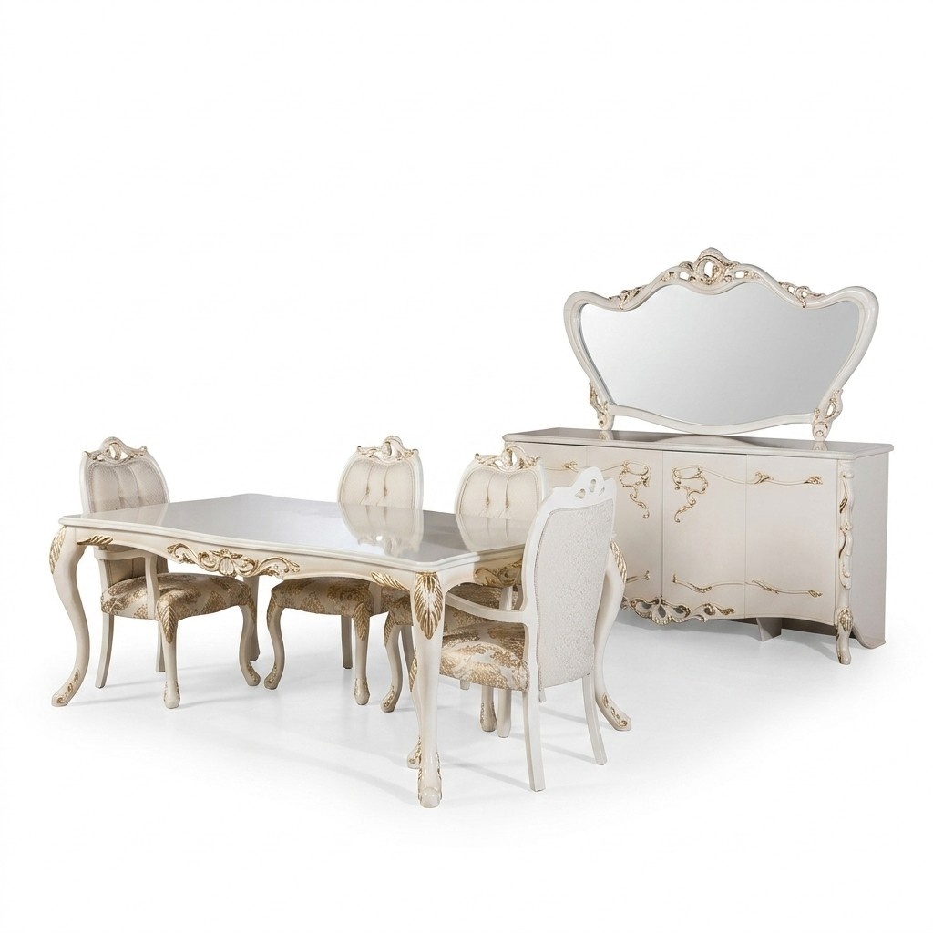 Esszimmer Set Tisch + 4 Stühle Esszimmerstuhl Sets Tische Gruppe Garnitur 5 tlg.