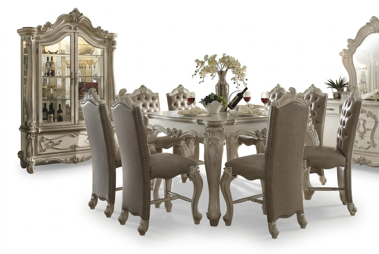 Esszimmer Set Vitrine Esstisch 8x Stuhl Garnitur Tisch Gruppe 10tlg.Set