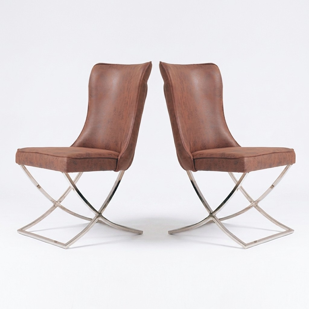 Esszimmer Stuhl Garnitur Sessel Gastro Design 2x Stühle Gruppe Polster