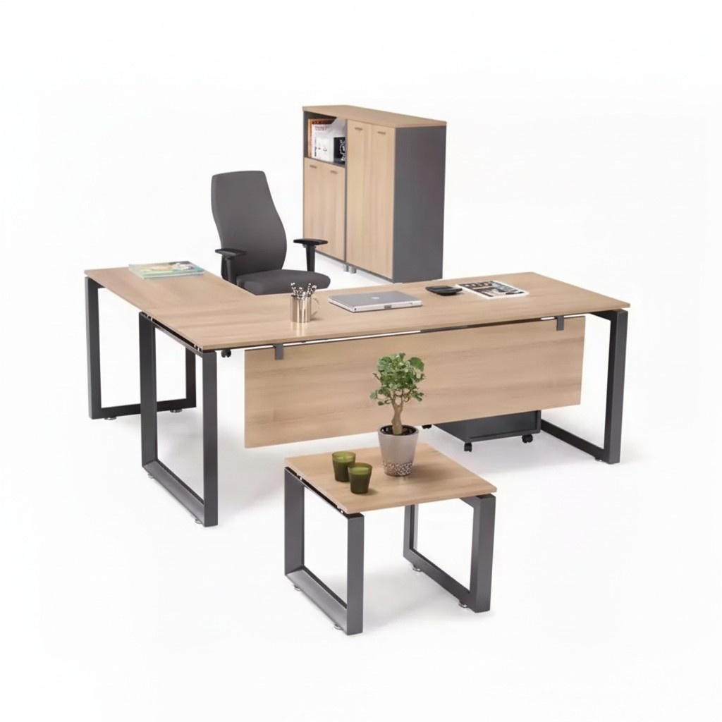 Exklusive Büromöbel Eckschreibtisch Kommode Couchtisch 2x Aktenschränke