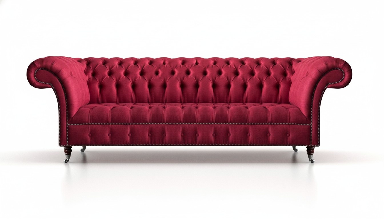 Exklusive Rosa Chesterfield Couch Wohnzimmer 4-Sitzer Sofa Edle Möbel