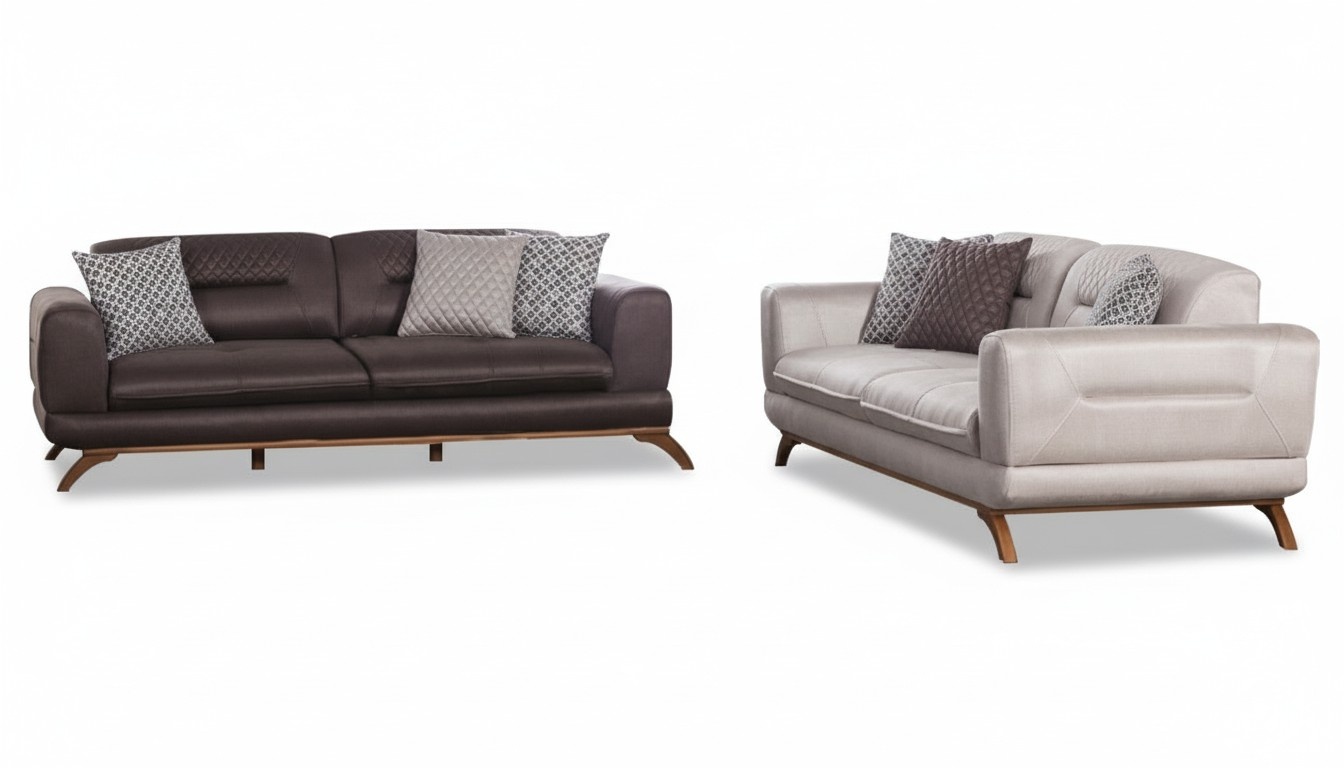 Exklusive Sofagarnitur 3+3 Sitzer Luxus Dreisitzer Wohnzimmer Couch