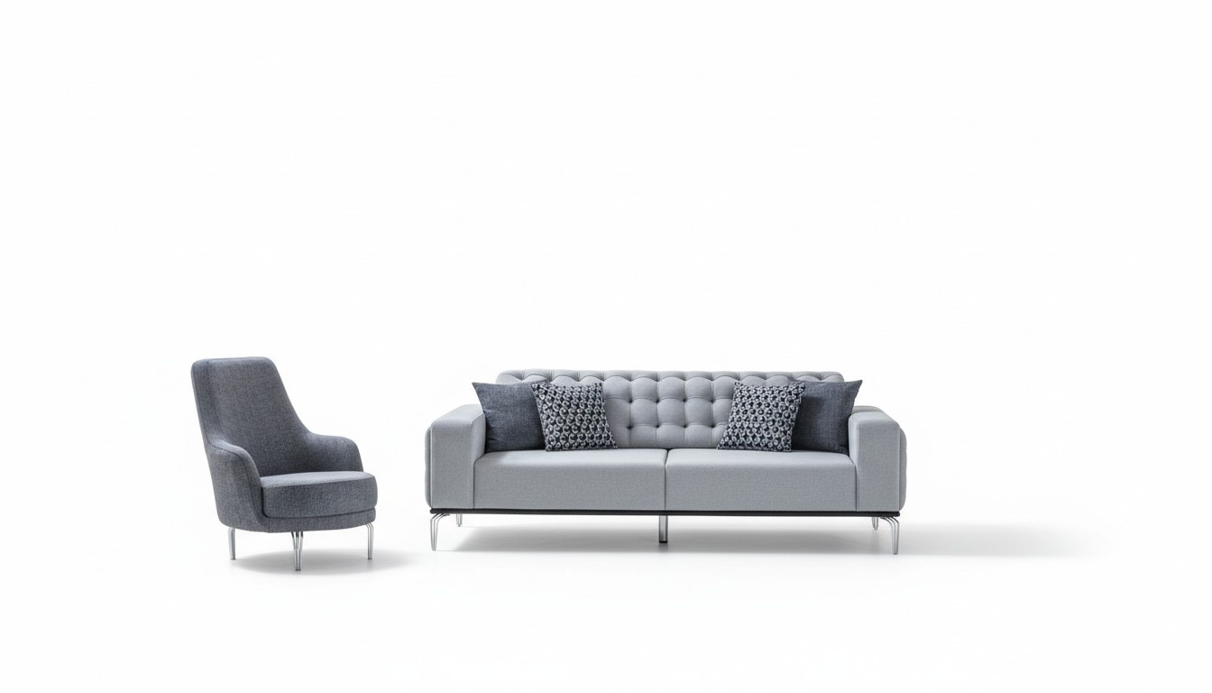 Exklusive Wohnzimmer Set von 2tlg. Sofagarnitur 3 Sitzer und Sessel Neu