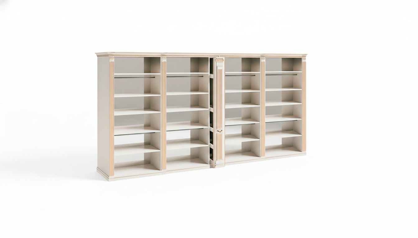 Exklusiver Weißer Kleiderschrank Moderne Holz Möbel Designer Regale