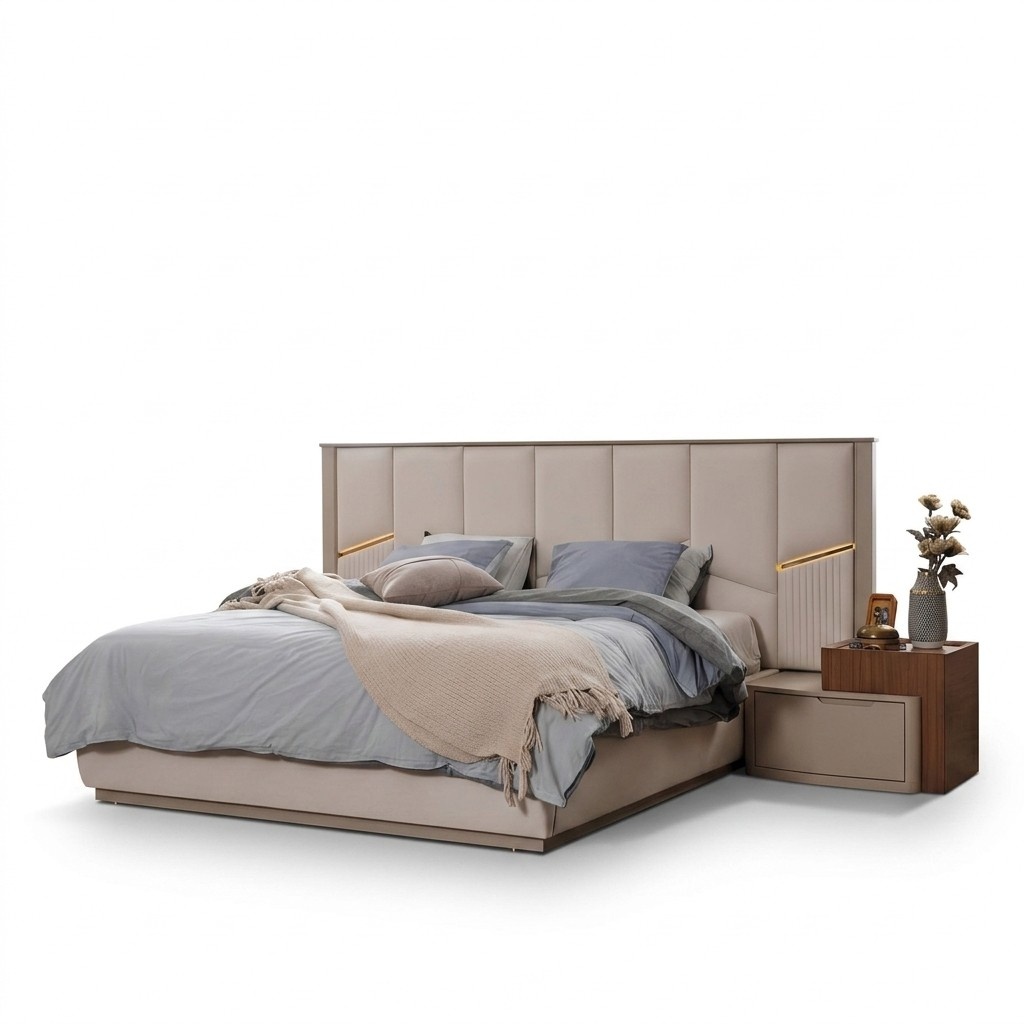 Exklusives Doppelbett Polsterbetten Schlafzimmer Moderne Einrichtung