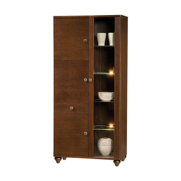 Klassische Vitrine Vitrinenschrank Vitrinen Schrank Glasschrank - Model F-W 1-2