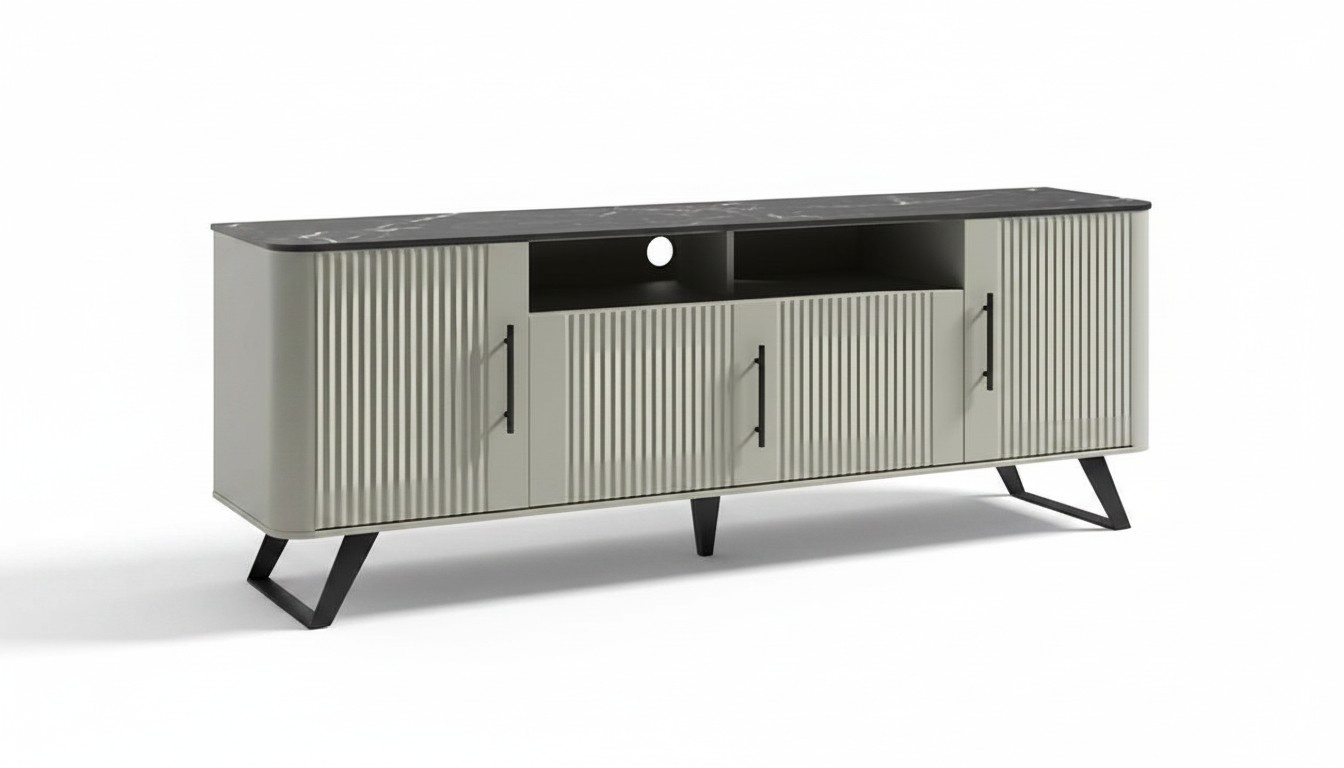 Fernsehkommode TV-Lowboard TV-Möbel Medienmöbel Fernsehtisch 185x65cm