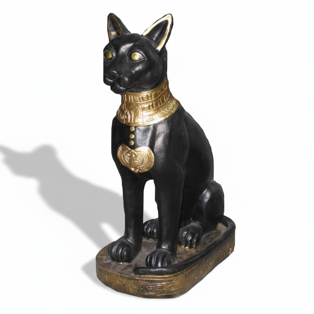 Figur Ägyptische Katze Bastet Ägypten Kunst Antik Stil Dekoration Statuen