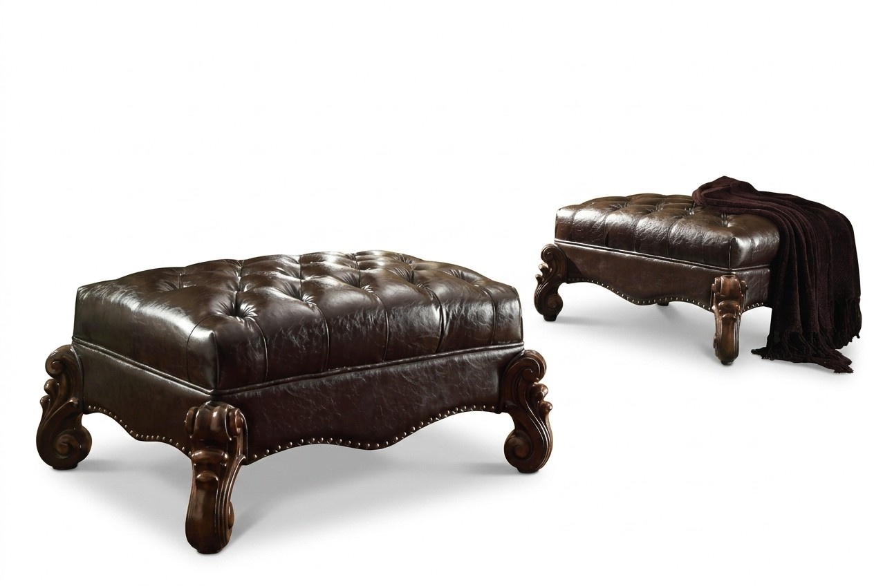 Fußhocker Hocker Polsterhocker Sitzhocker Ottomane Hocker Chesterfield Barock