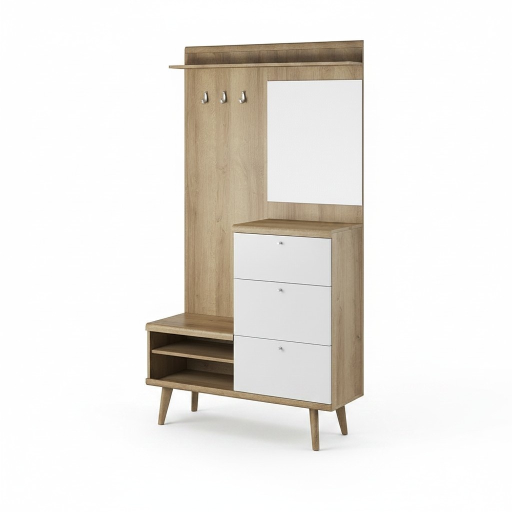 Garderobe Garderobenset Flur Garderoben Dielen Set Aufbewahrung Schrank Tür Neu