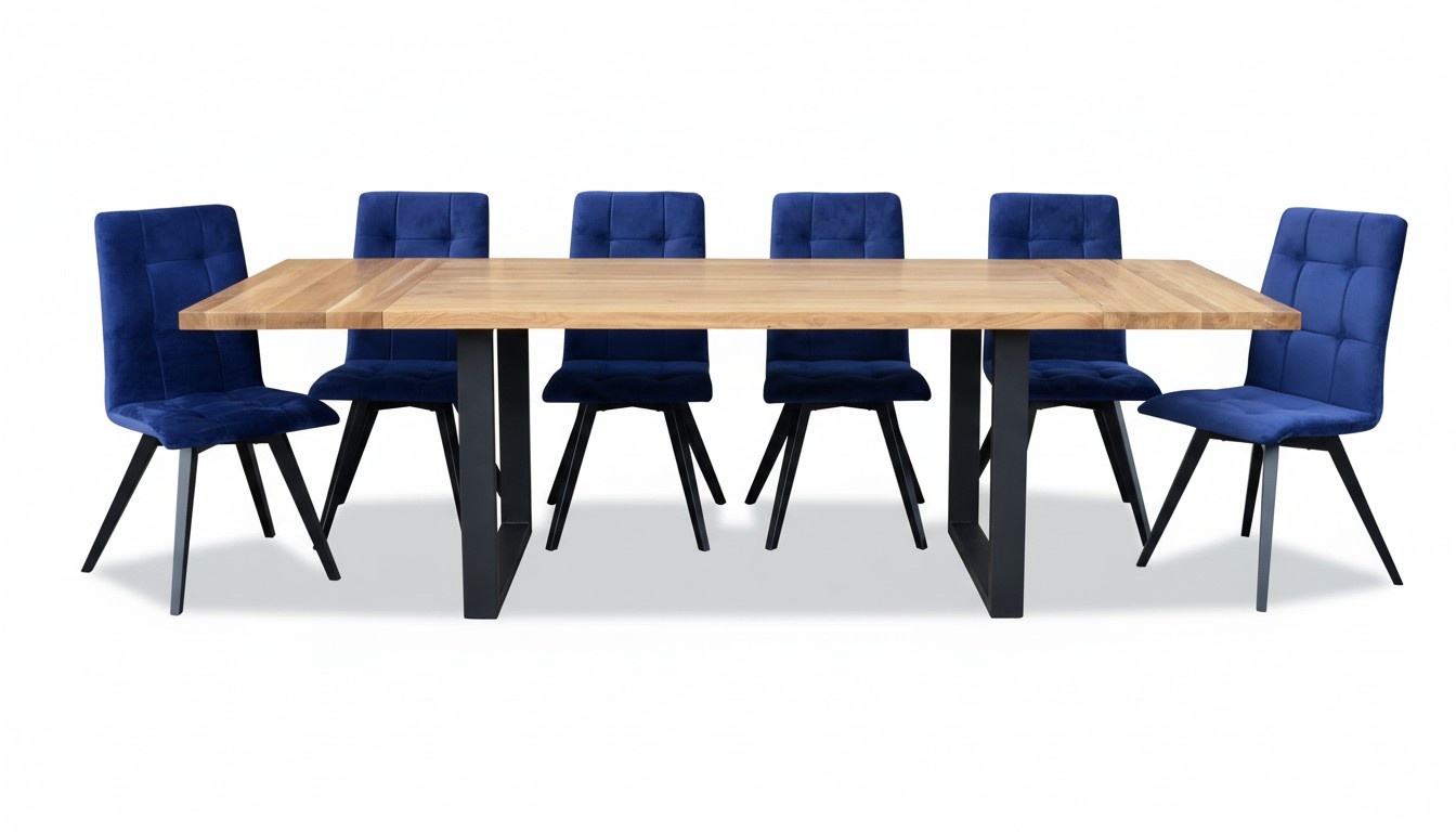 Garnitur Komplett Set Esstisch 6 Stühle Esszimmer Gruppe Holz Tisch Tische 7tlg