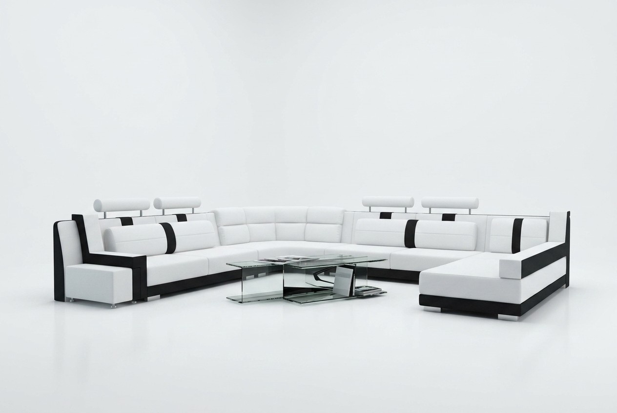 Garnitur U Form Sofa Couch Polster Garnitur Wohnlandschaft Design