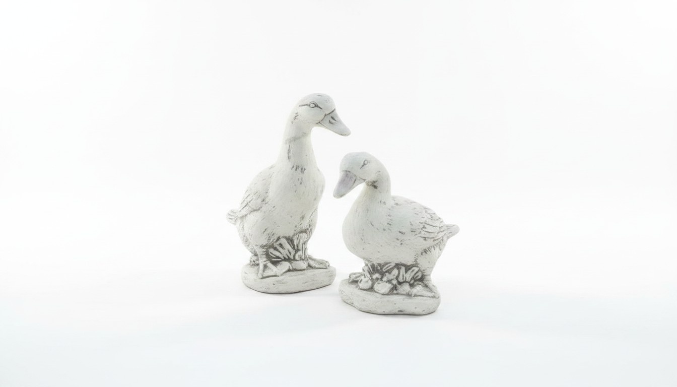 Garten Dekoration Ente Terrasse Stein Figuren Figur Statue Skulptur Vogel