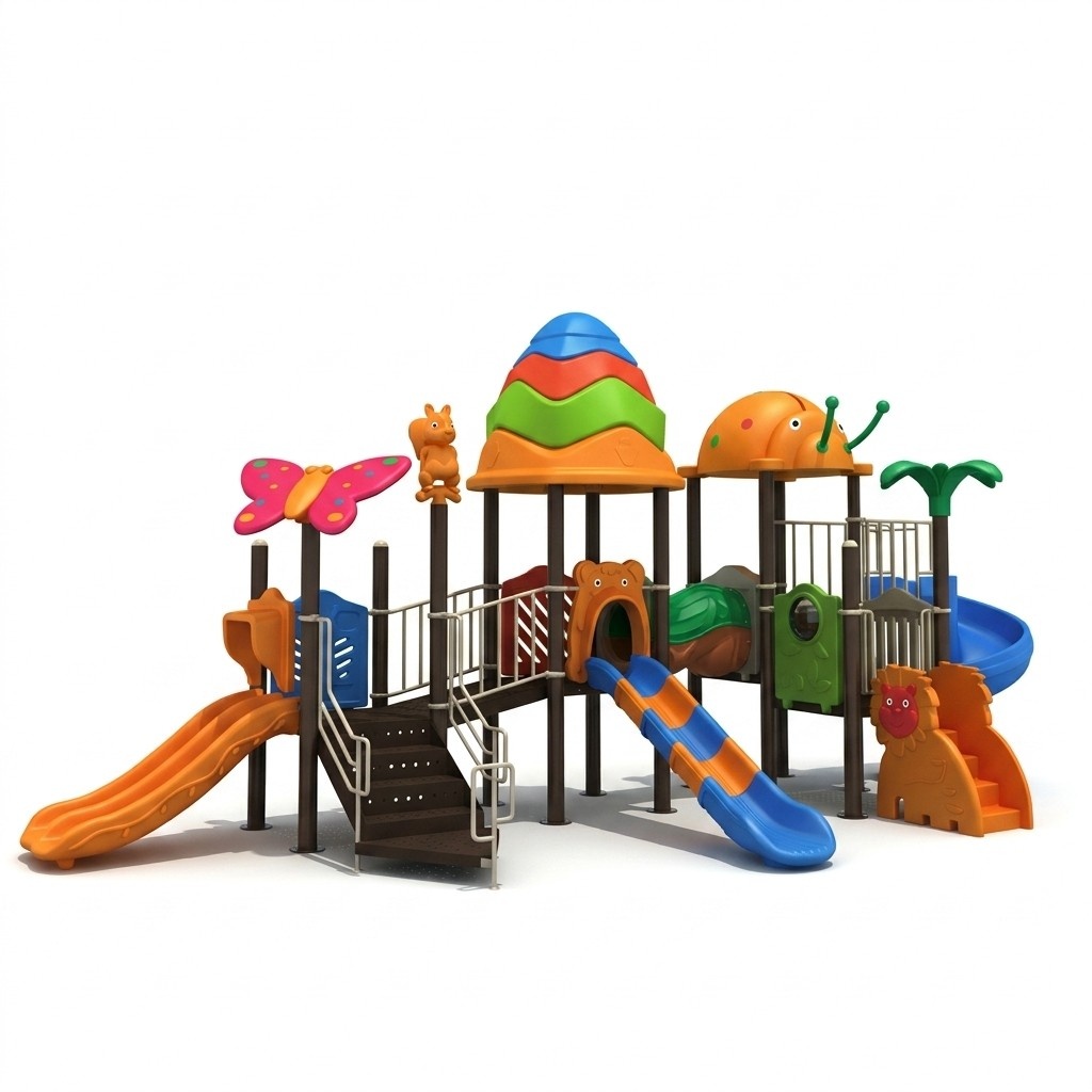 Gartenspielplatz Spielturm mit Rutsche Turm Outdoor Kinderanimation