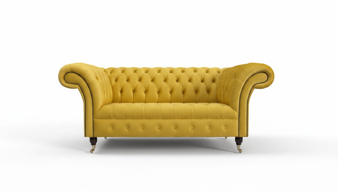 Gelbe Designer Sofa Couch Polster XXL 2 Sitzer Big Sofas Couchen