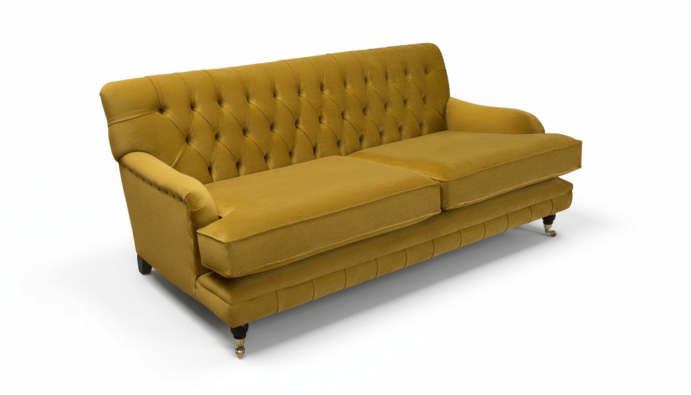 Gelbe Designer Sofa Couch Polster XXL 3 Sitzer Big Sofas Couchen