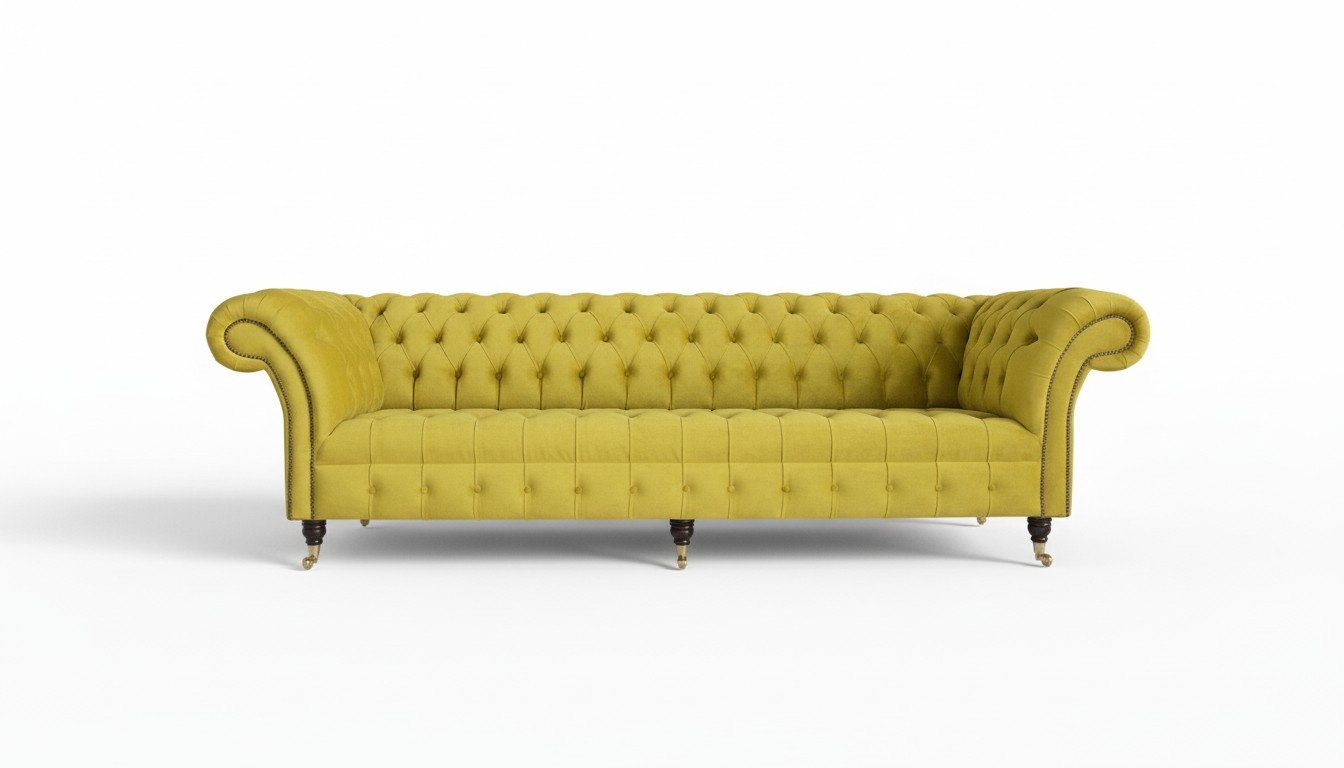 Gelbe Designer Sofa Couch Polster XXL 4 Sitzer Big Sofas Couchen