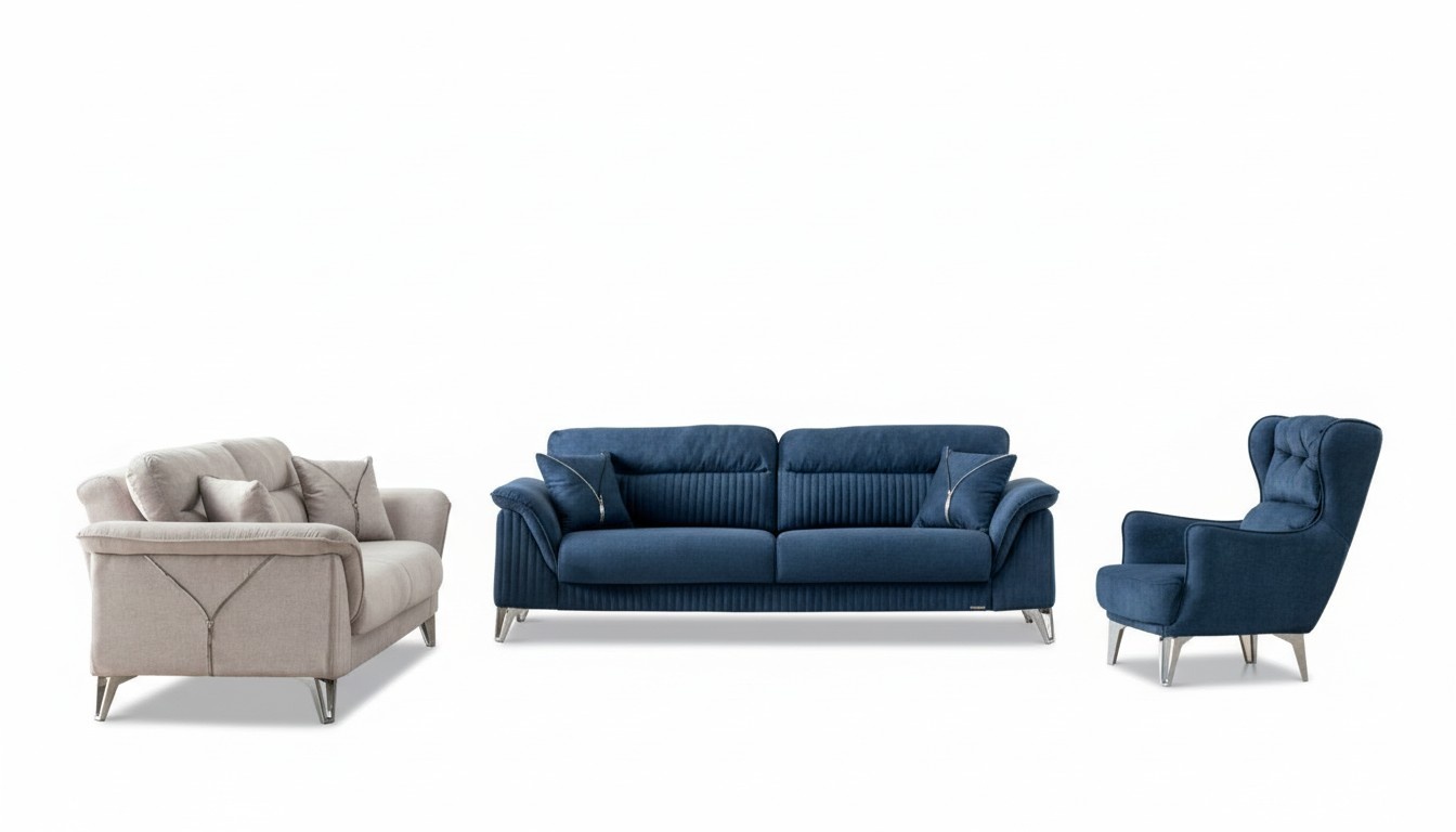 Gemütliche 3+3+1 Sofagarnitur Elegantes Design für stilvollen Wohnkomfort
