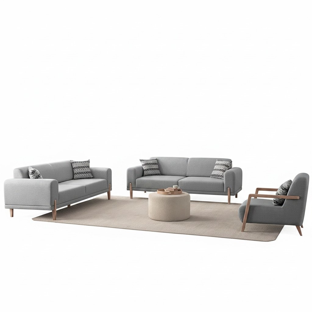 Gemütlicher Akzent im Interieur – Sofa und Sessel