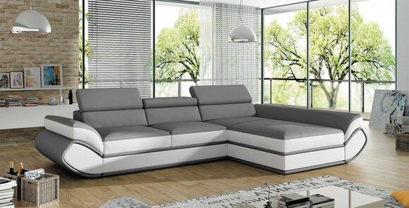 Sofa Schlafsofa Designer Sofa mit Bettfunktion + Bettkasten Ecksofa Couch