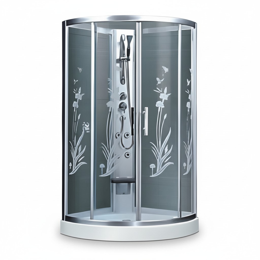 Glaskabine Design-Dusche Komfortdusche Duschkabine Wellnesskabine 100x100 cm