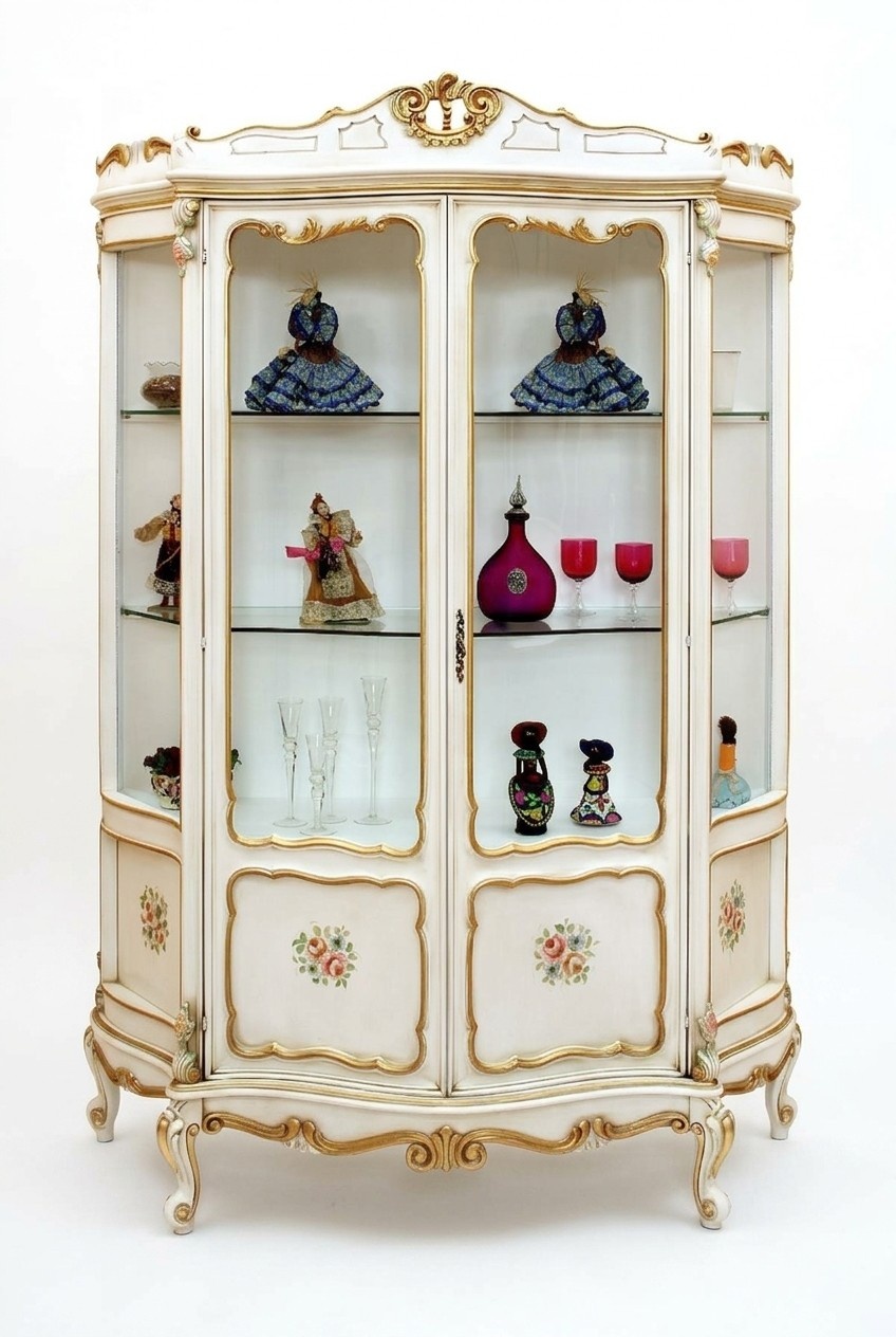 Glasschrank Vitrine Barock Möbel Italienische Einrichtung Vitrinen Glas Schränke