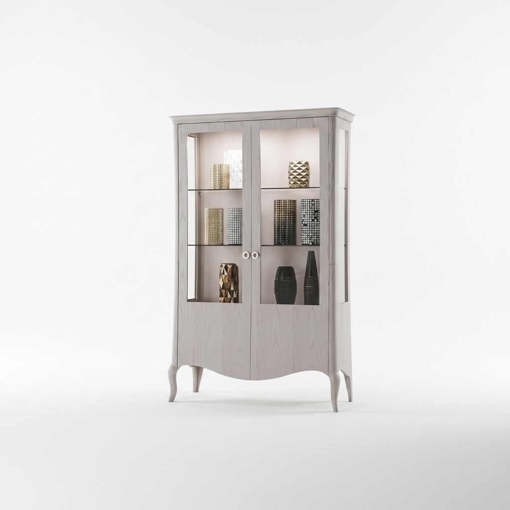 Glasschrank Wohnzimmer Sideboard Vitrine Holzschränke Möbel