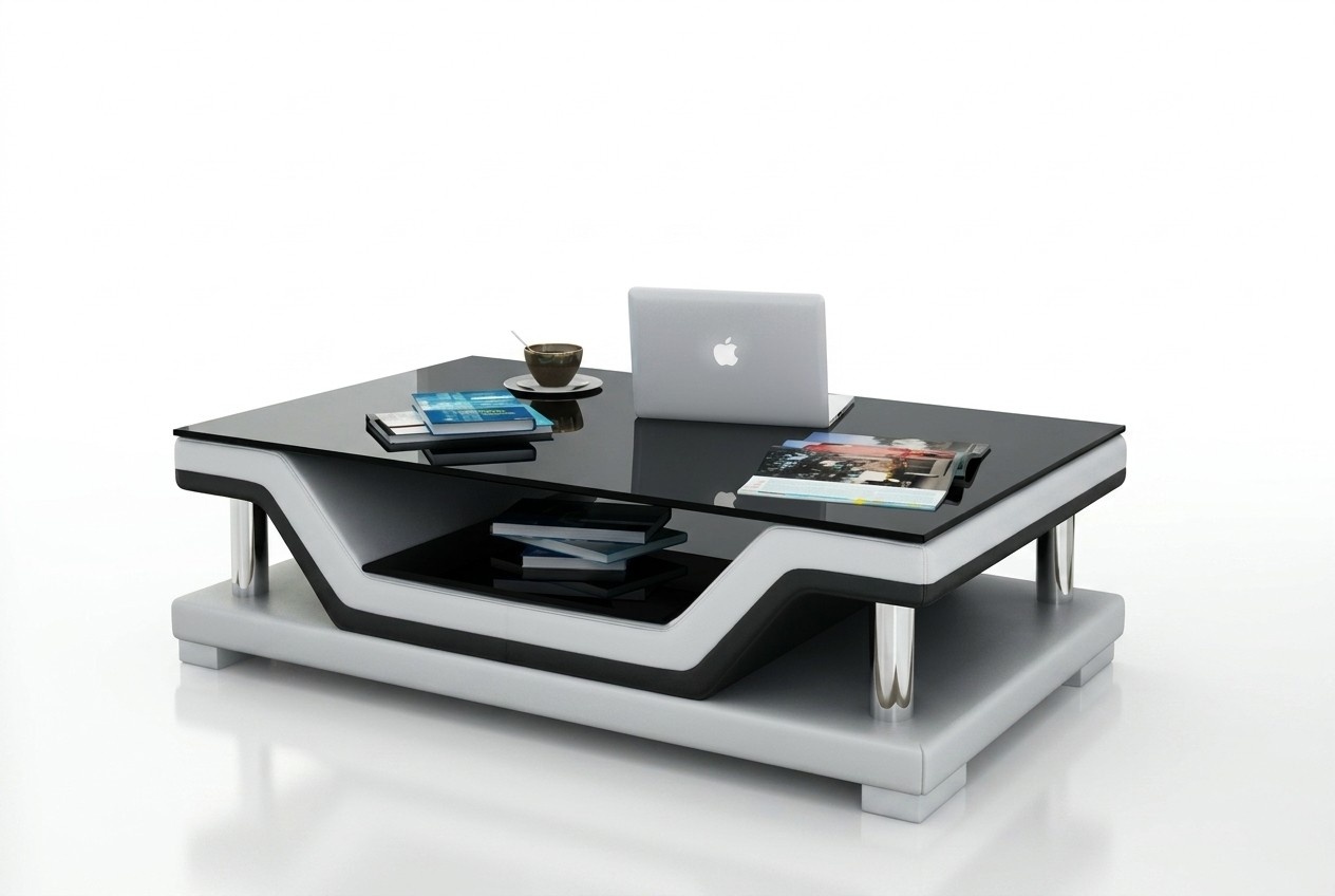 Glastisch Tische Couchtisch Leder Design Tisch Sofa Beistell Couch Farbe