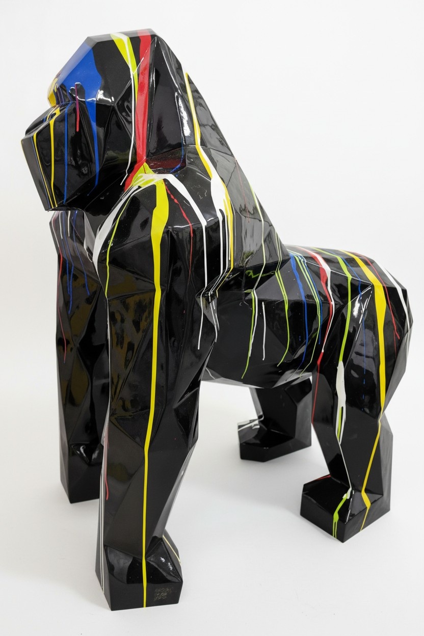 Gorilla Abstrakte Deko Figur Statue Skulptur 128cm Figuren Statuen