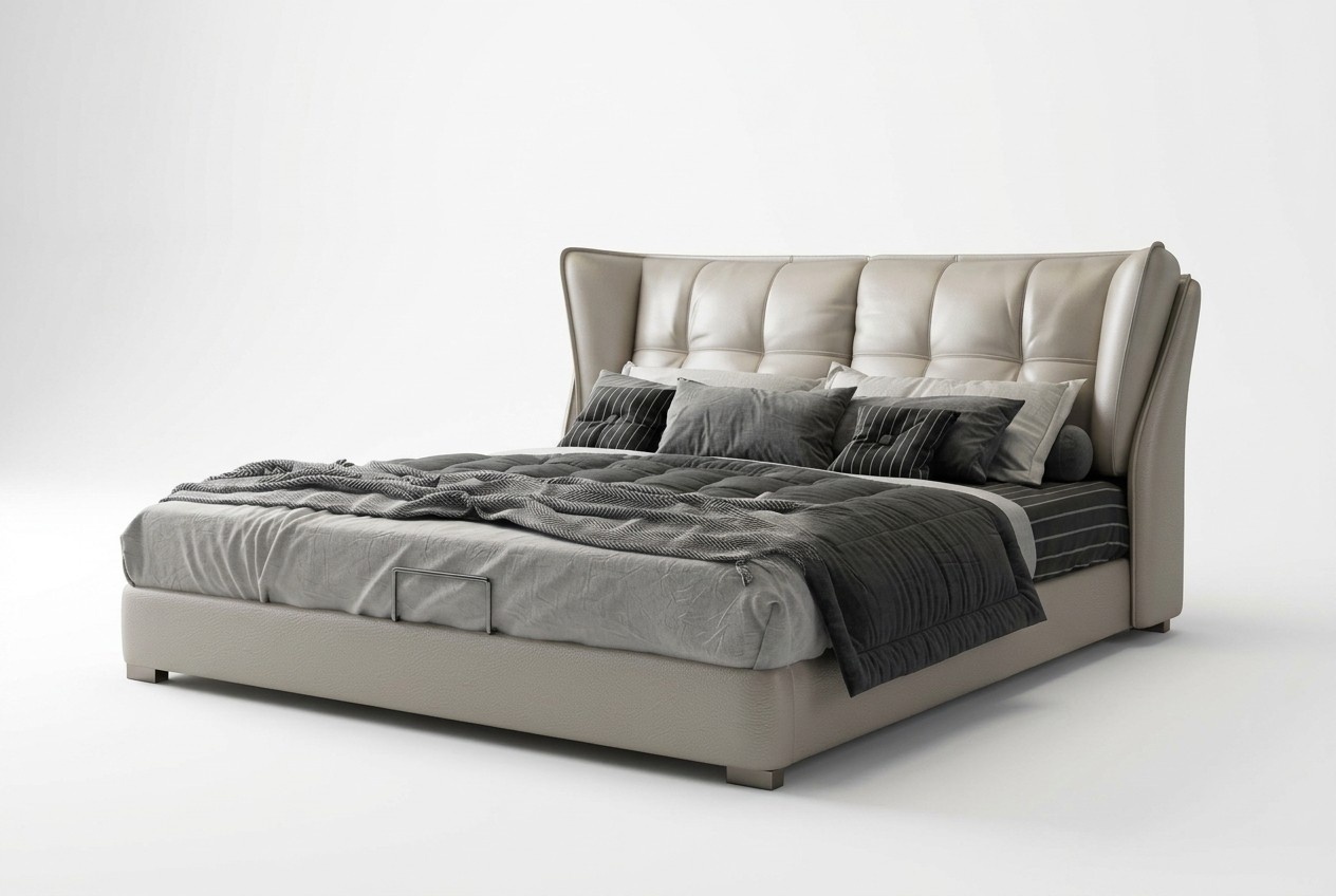 Grau Schlafzimmer Betten Polster Bett Chesterfield Italienische Möbel