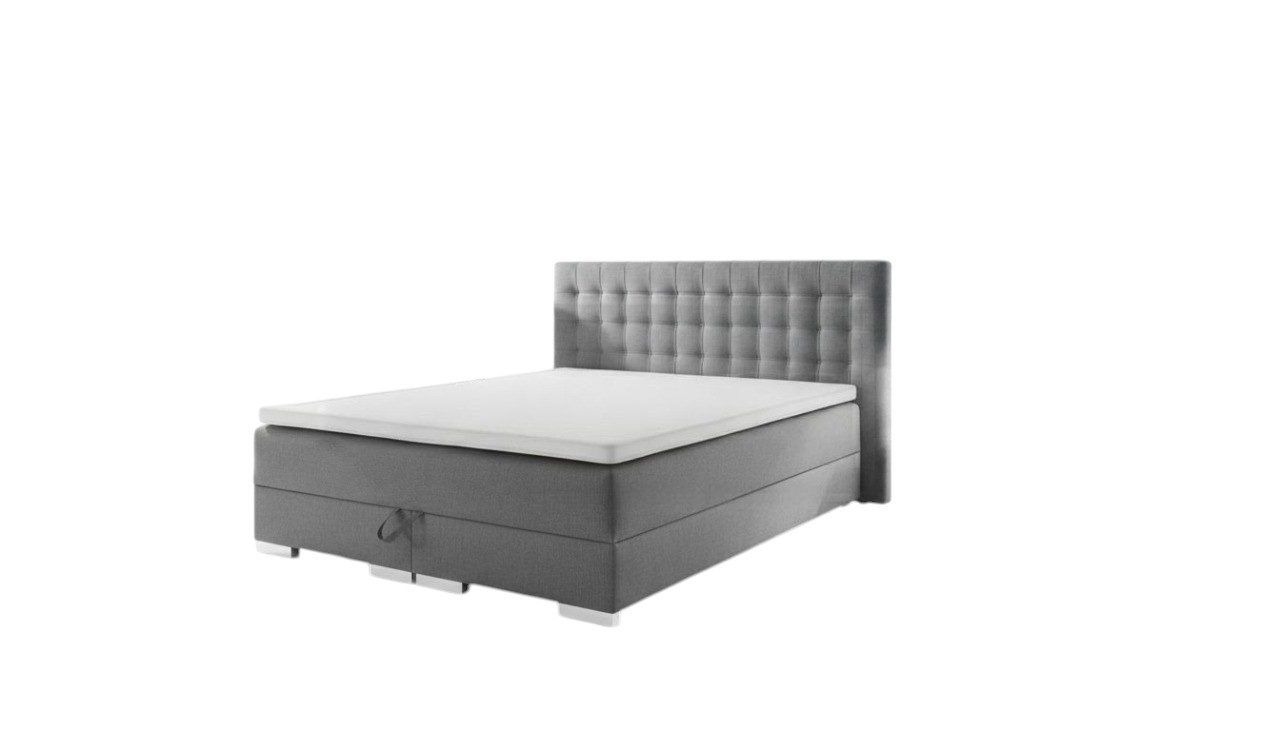 Graue Betten Boxspringbett inkls. Matratze Toppe Komplett Schlafzimmer