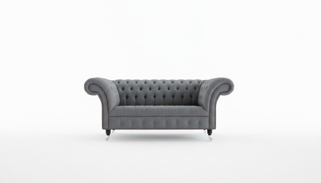 Graue Designer Sofa Couch Polster XXL 2 Sitzer Big Sofas Couchen