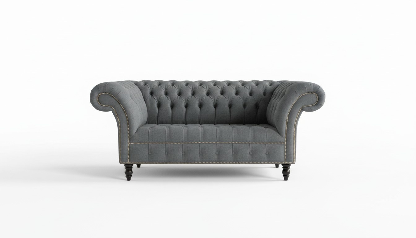 Graue Designer Sofa Couch Polster XXL 2 Sitzer Big Sofas Couchen