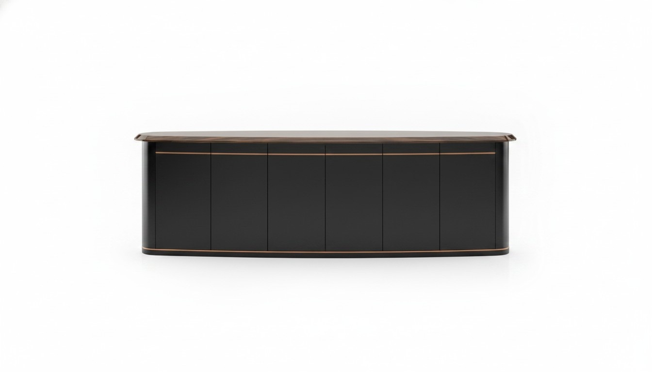 Graue Holz-Konsole modern, elegante Design, vielseitig, langlebig