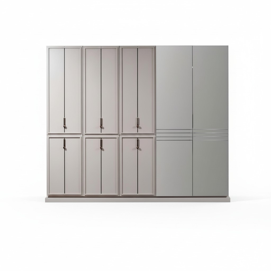 Grauer Schlafzimmer Kleiderschrank Luxus Schränke Holzschrank Möbel Schrank