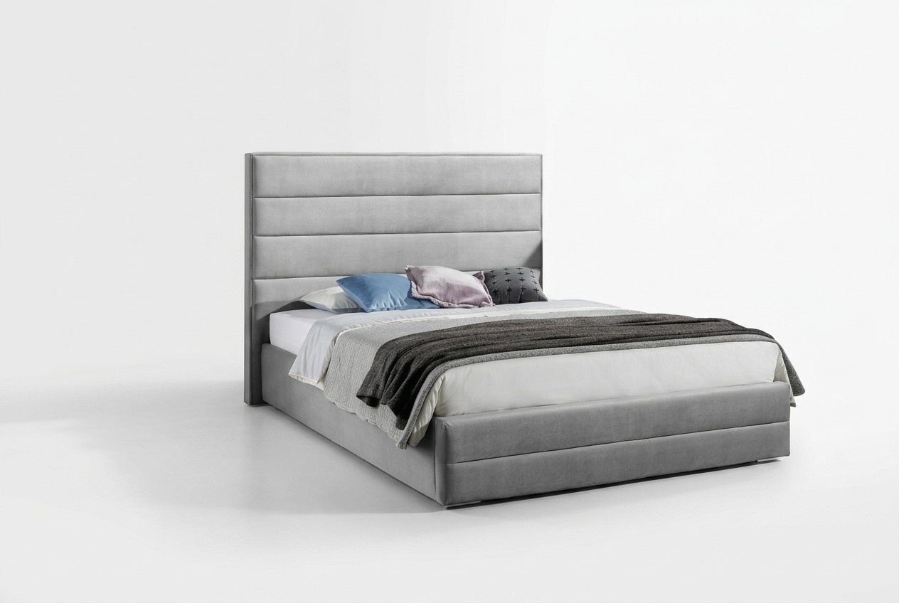 Graues Bett Moderne Bettgestelle Schlafzimmer Polster Möbel Luxus Hotel