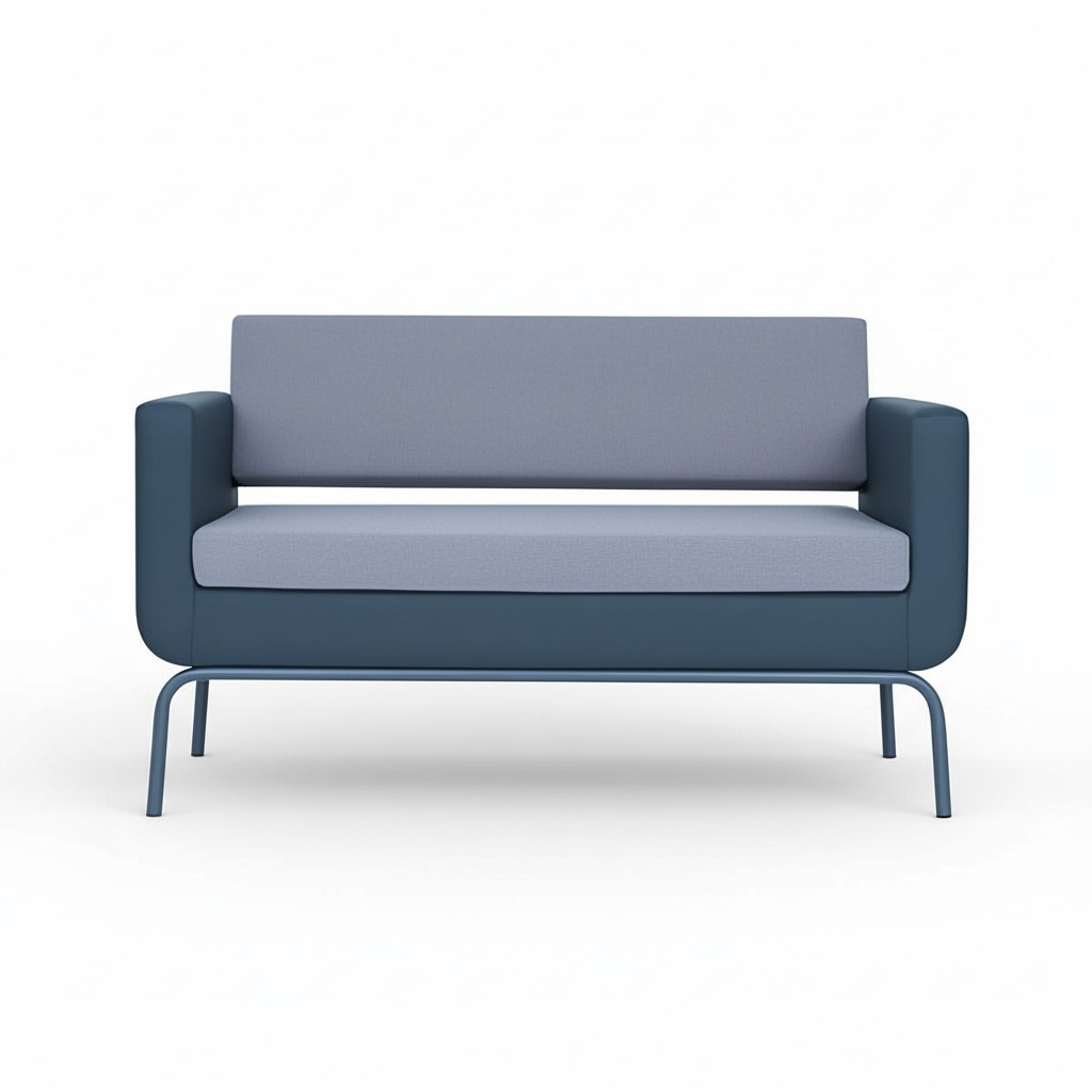 Graues Polster Sofa Designer 3-Sitzer Kunstleder 3-er Couch Modern Neu