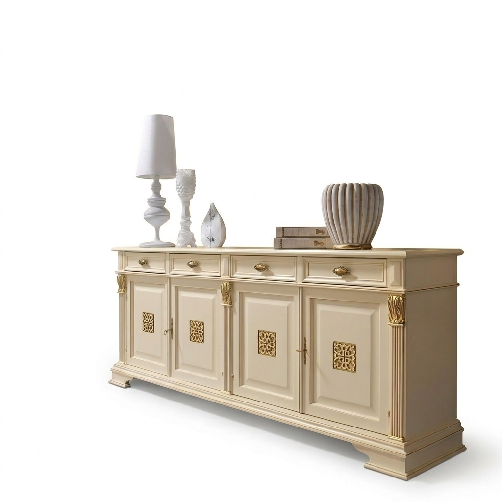 große Buffet Kommode Kommoden Schrank Barock Rokoko Anrichte Konsole