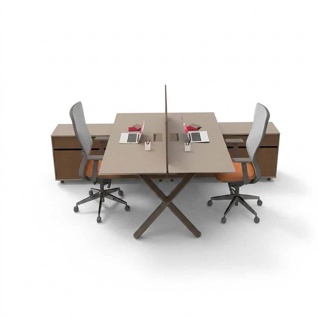Großer Büro Arbeitstisch Büromöbel Bürotische Massivholz Möbel Tische